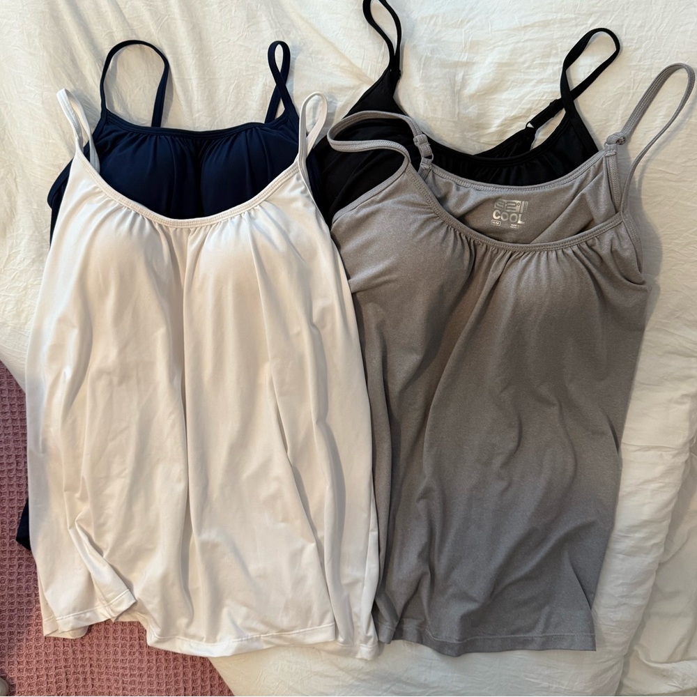 32 Degrees Cool Camisoles x4 M Gray, Black, Navy, White